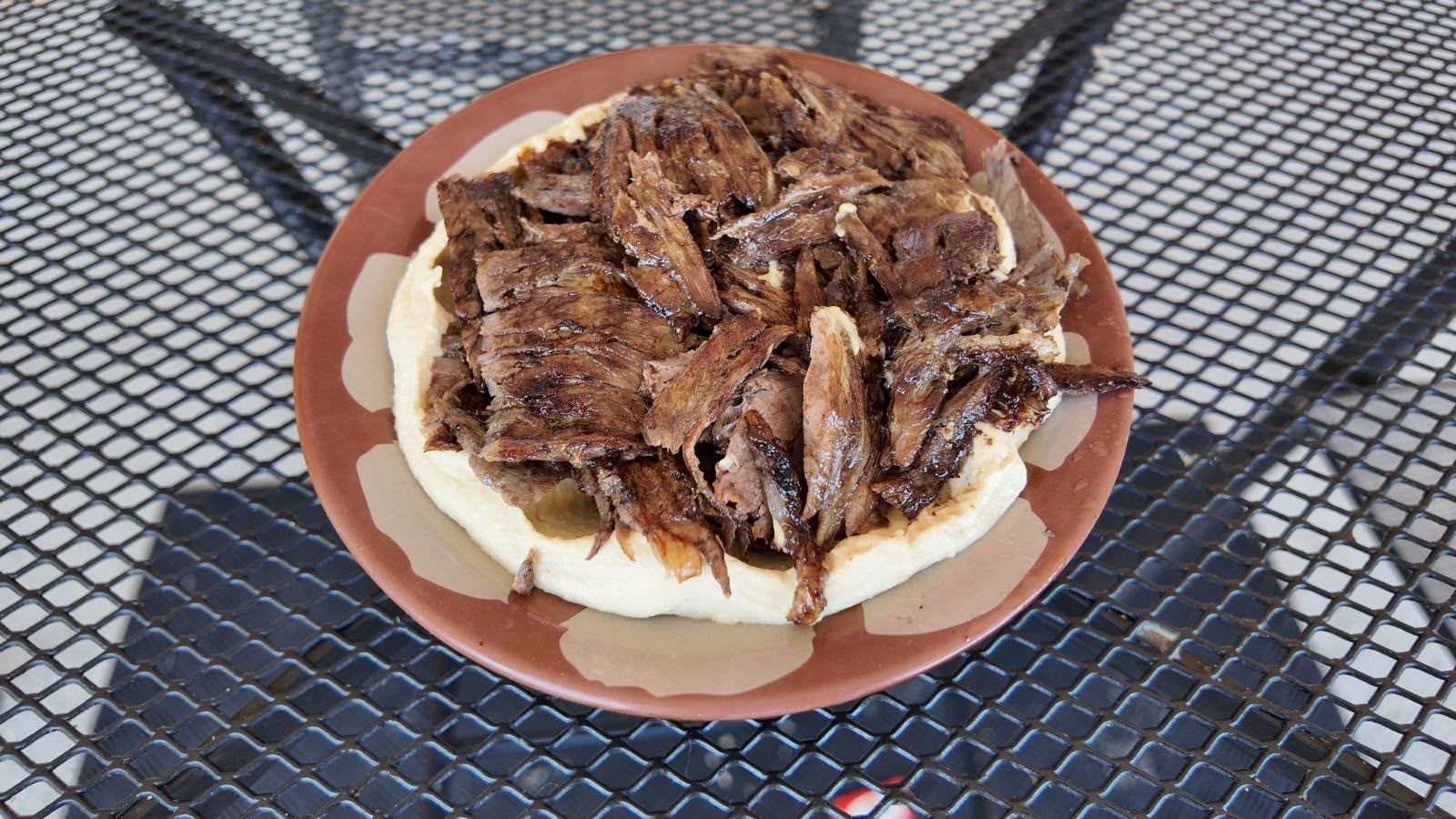 Hummus with Beef Shawarma